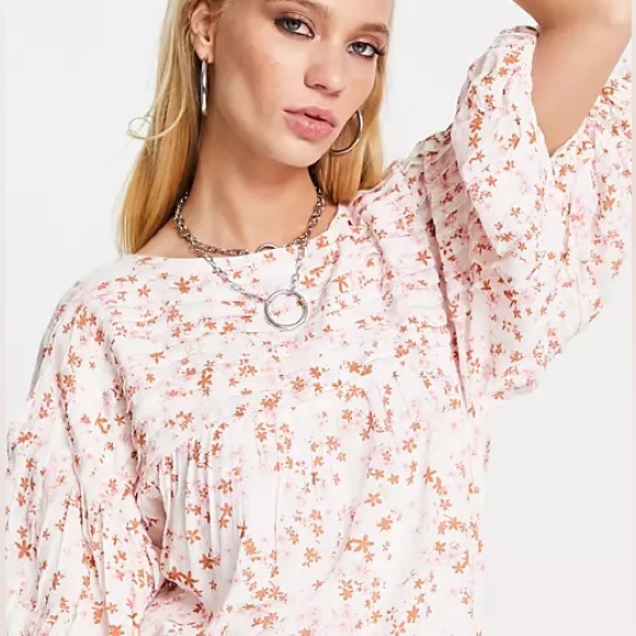 FREE PEOPLE Dessa Woven Floral Bodysuit S - Picture 5 of 12